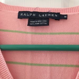 Pink and Green Striped Sweater